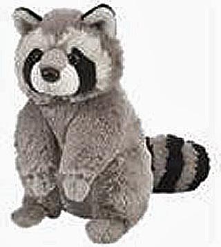 giant stuffed raccoon