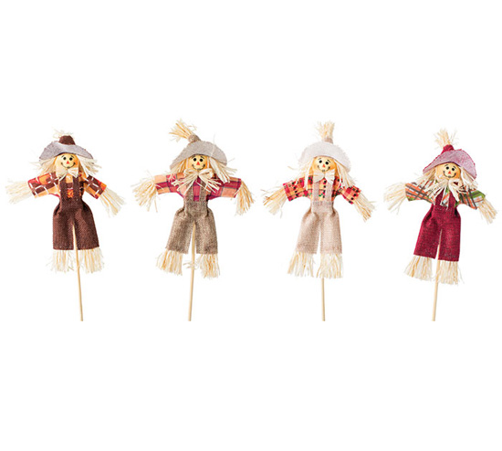 Scarecrow Picks Assortment Set of 4 | One Treasure